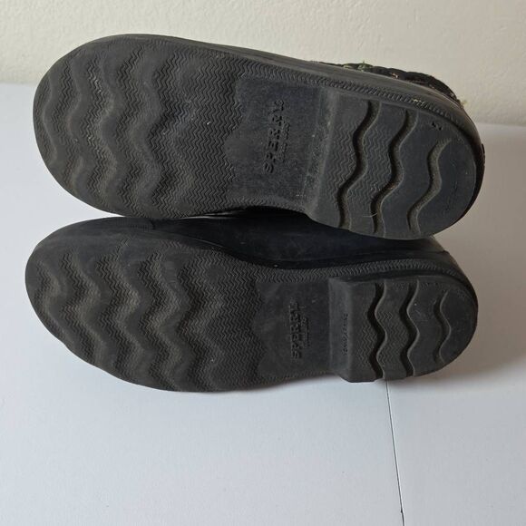 Sperry Topsider Girls Port Rainbow Quilted Duck Rain Boots Black Size 2M - Picture 5 of 8